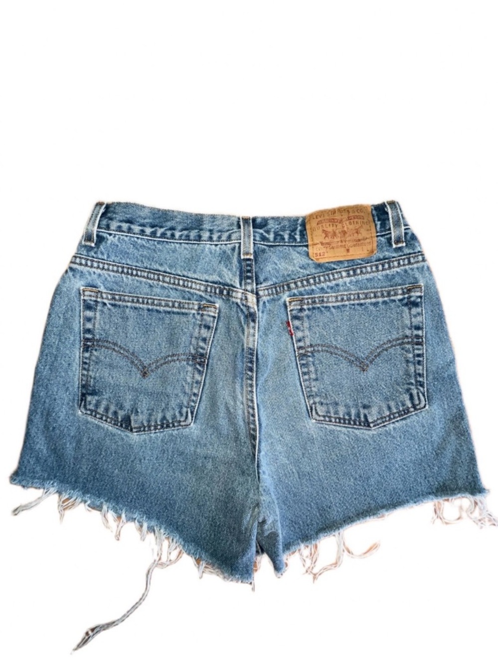 Vintage Levi's Light Blue Denim Distressed Shorts